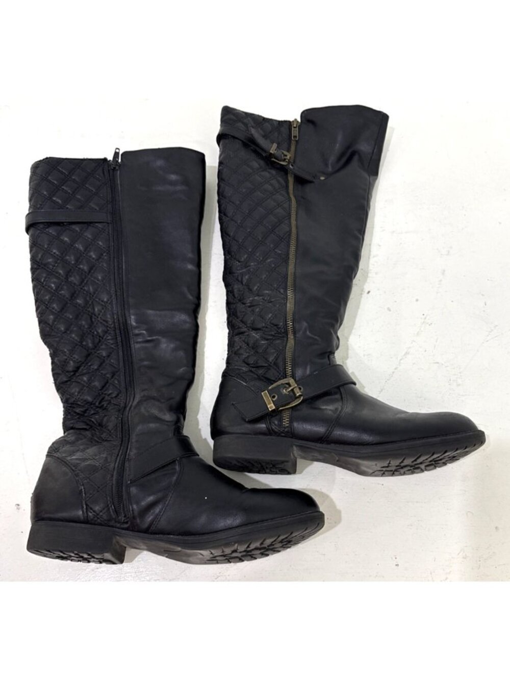 Steve Madden Willits Womens Leather Upper Tall Black Full Zipper Boots Size 10M - Picture 2 of 7
